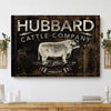 Joycorners Custom Text Hereford Cattle Canvas