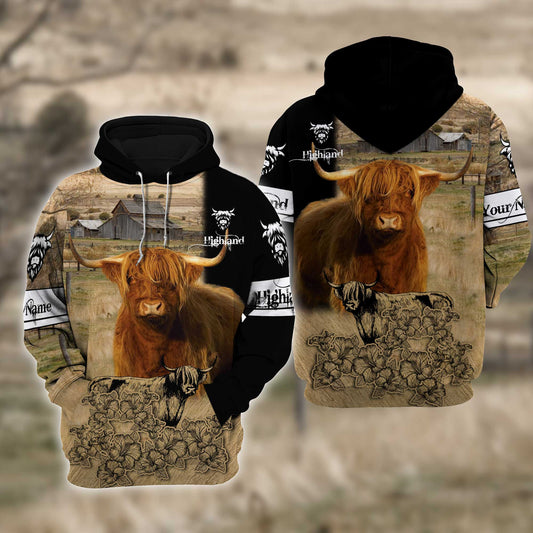 Joycorners Farm Highland Cattle Hoodie TT5