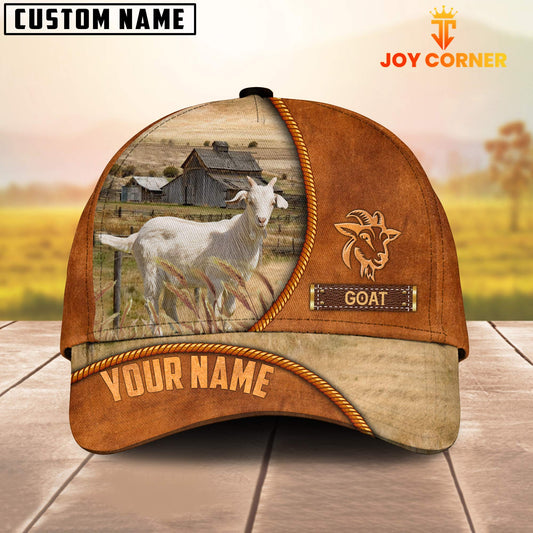 Joycorners Custom Name Goat Leather Pattern Cap