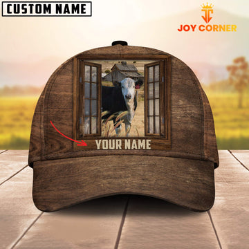 Joycorners Custom Name Black Hereford Window Brown Cap