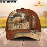 Joycorners Custom Name Simmental Cattle Cap On The Meadow