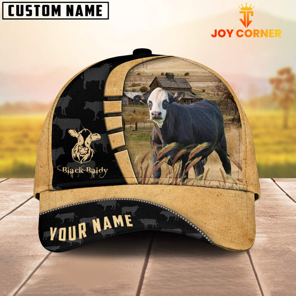Joycorners Custom Name Black Baldie Cattle 3D Cap TT
