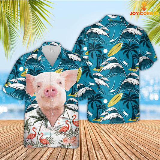 Joycorners Pig Funny Hawaiian Shirt