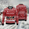 Joycorners Holstein Custom Name Happy Xmas Sweater