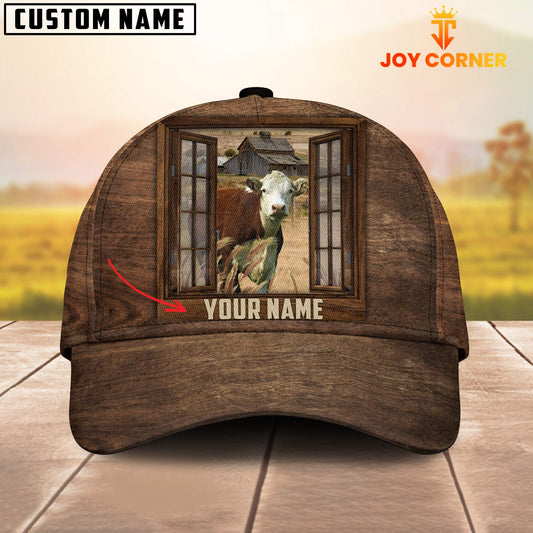 Joycorners Custom Name Hereford Window Brown Cap