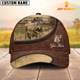 Joycorners Brown Swiss On The Farm Customized Name Leather Pattern Cap