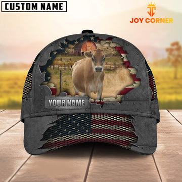 Joycorners Jersey Customized Name US Flag Net Cap