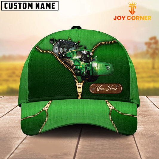 Joycorners Green Tractor Hair Color Customized Name Cap