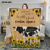 Joycorners Holstein Custom Name - Always Stay Humble and Kind Blanket