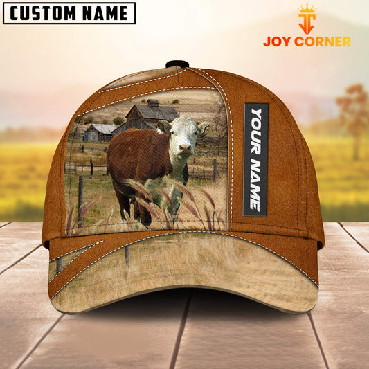 Joycorners Hereford Customized Name Brown Cap