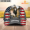 Joycorners Brahman Customized Name US Flag Cap