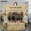 God Says You Are - Joycorners Personalized Name Black Angus Blanket