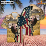 Joycorners Beefalo On Farms Custom Name American Flag 3D Shirt