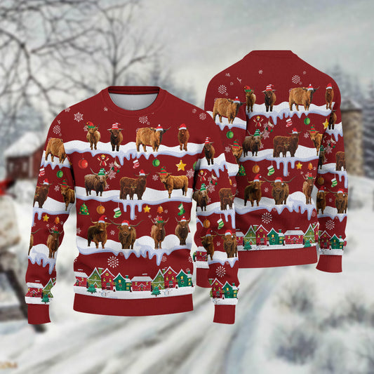 Joycorners Highland Christmas Knitted Sweater