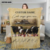 God Says You Are - Joycorners Personalized Name Charolais No Horn Blanket