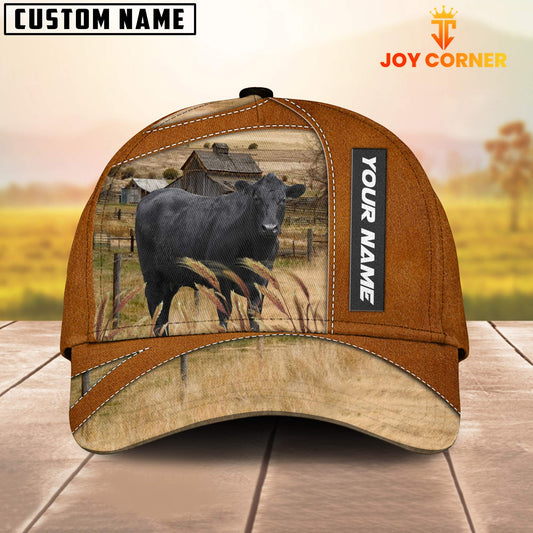 Joycorners Black Angus Customized Name Brown Cap