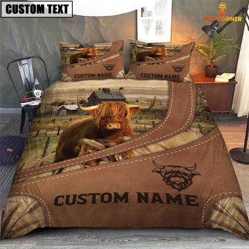 Joycorners Custom Name Highland On Farm Bedding Set