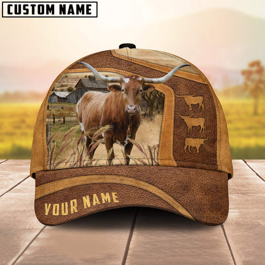 Joycorners Texas Longhorn On The Farm Custom Name Cap