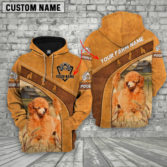 Joycorners Poodle Custom Name Printed 3D Hoodie