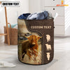 Joycorners Highland Custom Name Leather Pattern Laundry Basket