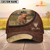 Joycorners Miniature Highland On The Farm Customized Name Leather Pattern Cap