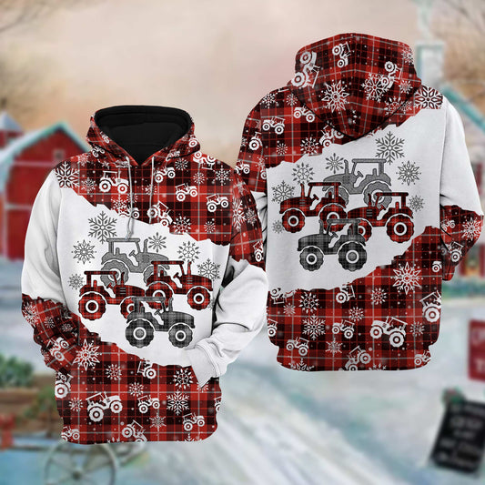Joycorners Car 3D Xmas Snowflake Hoodie
