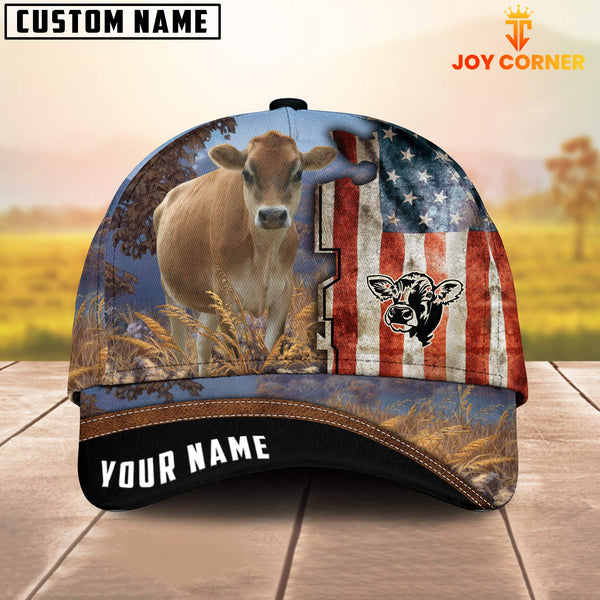 Joycorners Custom Name Jersey  Anerican Cattle Cap TT9