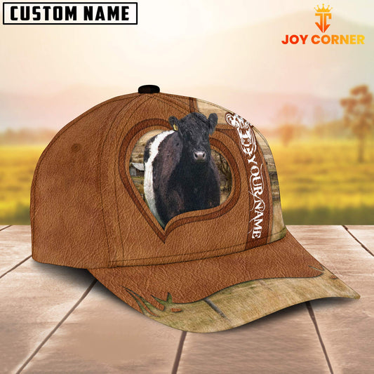 Joycorners Belted Galloway Custom Name Heart Cap