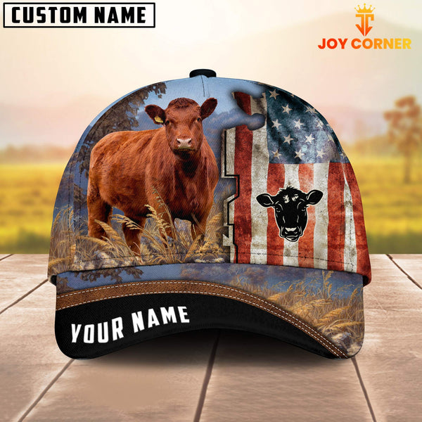 Joycorners Custom Name  Red Angus Anerican Cattle Cap TT3