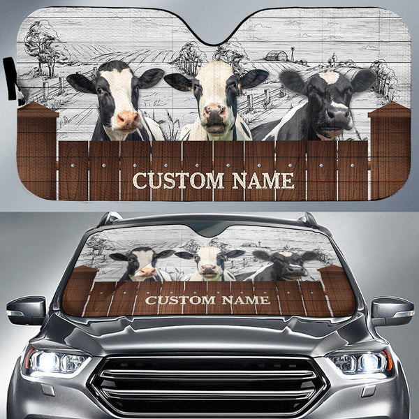 Joycorners Holstein Farming Custom Name 3D Sun Shade