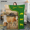 Joycorners Simmental Green Farming Blanket Custom Name