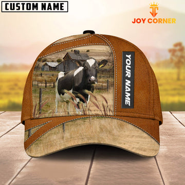 Joycorners Holstein Customized Name Brown Cap