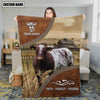 Joycorners Personalized Name Shorthorn Faith Family Farming Blanket