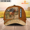 Joycorners Horse Customized Name Brown Cap