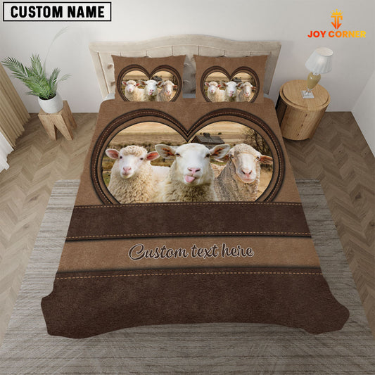 Joycorners Sheep In Heart Custom Name Bedding Set