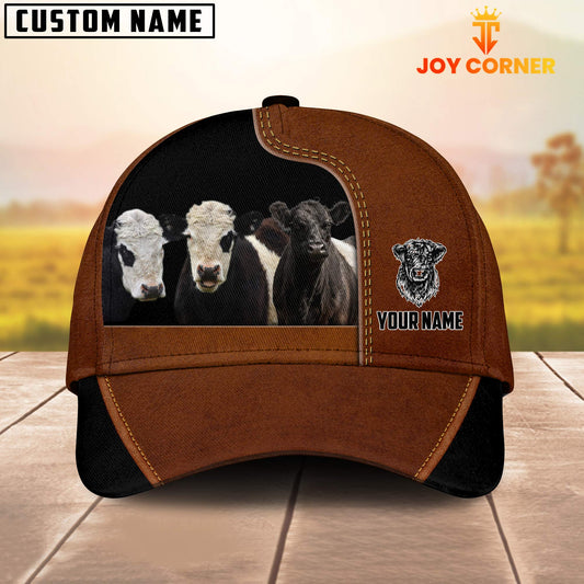 Joycorners Belted Galloway Black Brown Farm Customized Name Cap