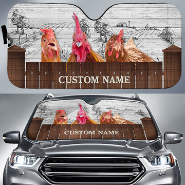 Joycorners Chicken Farming Custom Name 3D Sun Shade