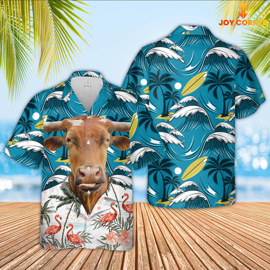 Joycorners Texas Longhorn Funny Hawaiian Shirt