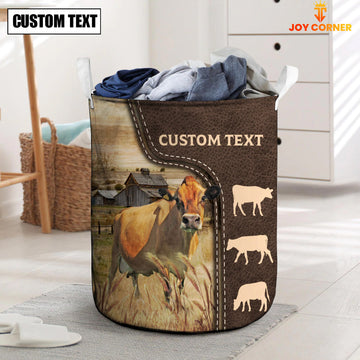Joycorners Jersey Custom Name Leather Pattern Laundry Basket