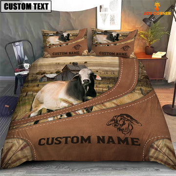 Joycorners Custom Name Brahman On Farm Bedding Set