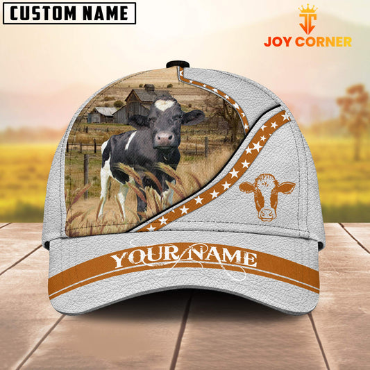 Joycorners Holstein White Pattern Customized Name 3D Cap