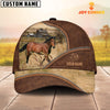 Joycorners Horse Zipper Leather Pattern Customized Name Cap