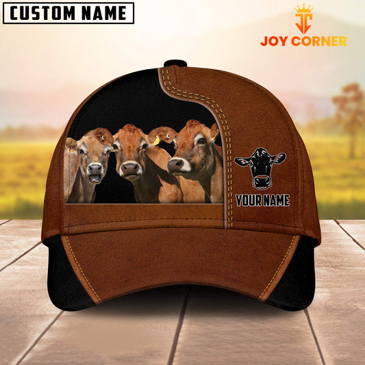 Joycorners Jersey Black Brown Farm Customized Name Cap