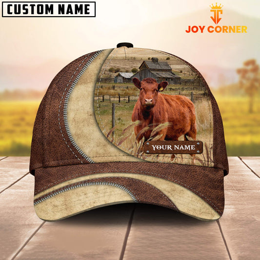 Joycorners Red Angus Customized Name Farm Barn Cap