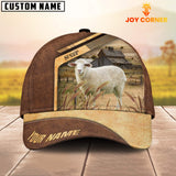 Joycorners Sheep Customized Name Brown Farm Cap