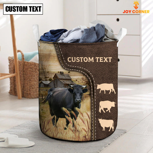 Joycorners Dexter Custom Name Leather Pattern Laundry Basket