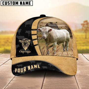 Joycorners Custom Name Charolais Cattle 3D Cap