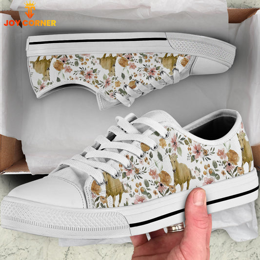 Joycorners Horse Flower Pattern Low Top Shoes