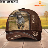 Joycorners Hogs Customized Name Leather Pattern Cap