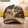 Joycorners Texas Longhorn On The Farm Customized Name 3D Brown Cap